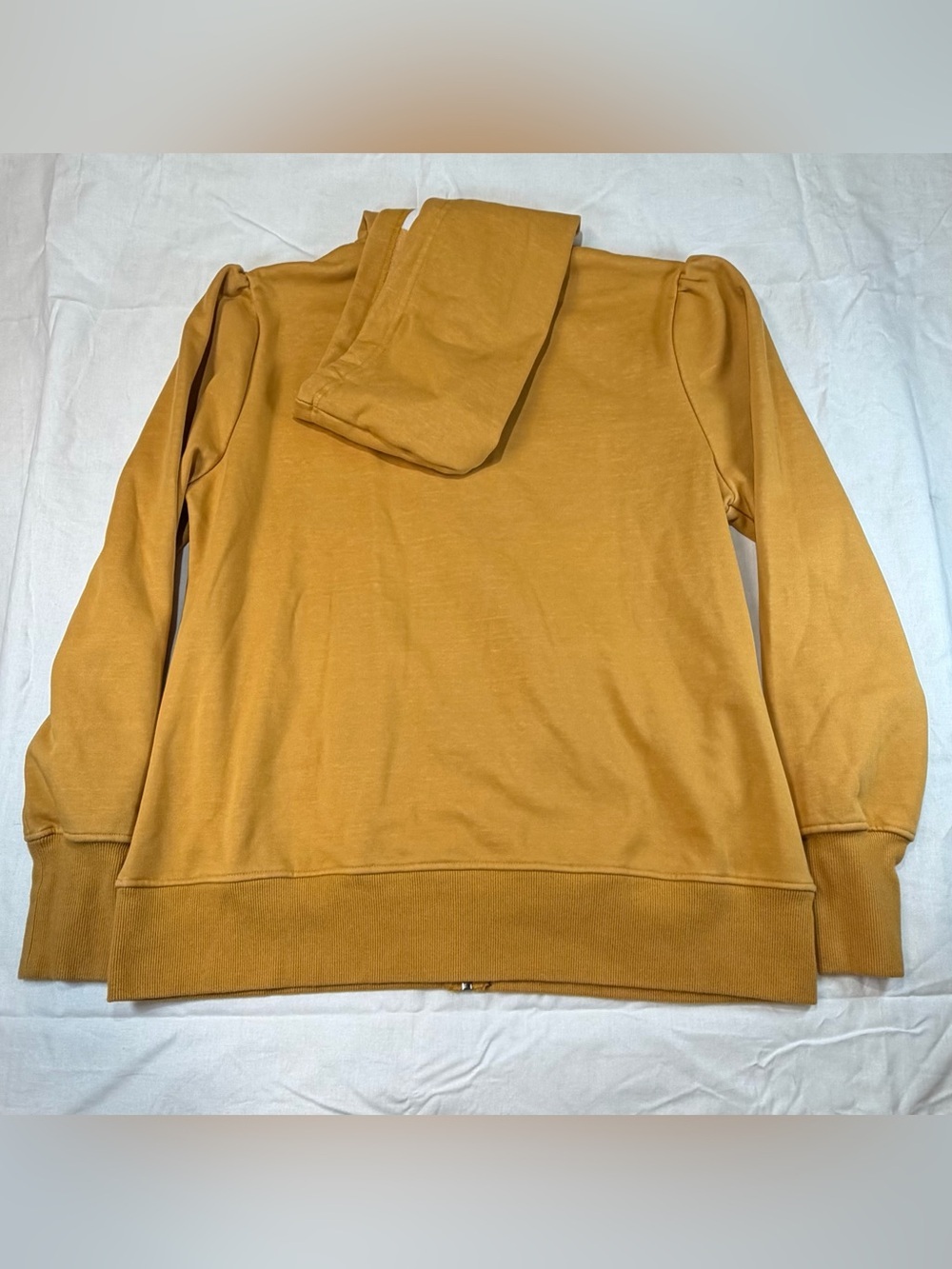 evy's tree Mustard Zip-Up Hooded Bomber sweater The Brianna - Picture 3 of 6